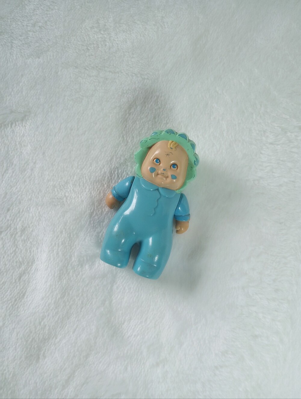 Vintage Little Tikes Grand Mansion Dollhouse Blue Baby Green Bonnet Figure Doll